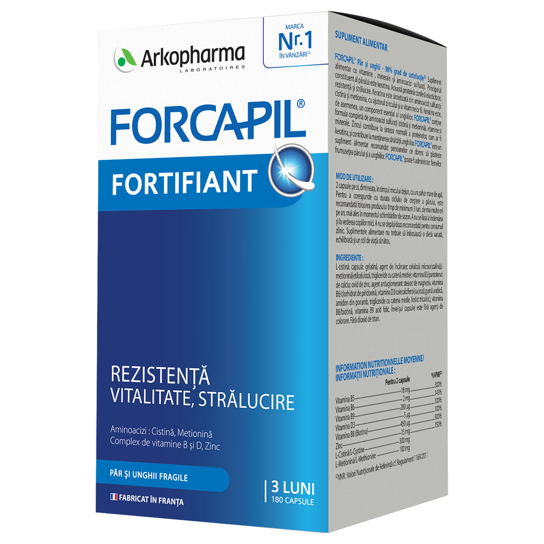 Forcapil par si unghii, 180 capsule, Arkopharma